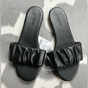 J.Crew Ruched Slide Sandals